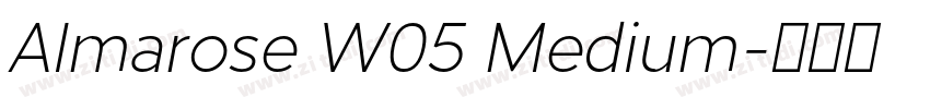 Almarose W05 Medium字体转换